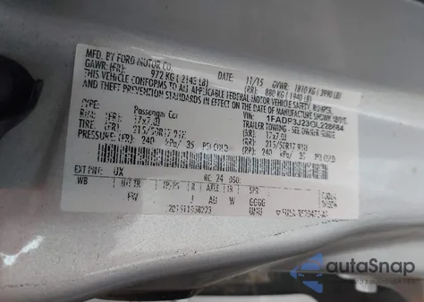 2016 Ford Focus Titanium из США, поврежденный, VIN 1FADP3J23GL228684